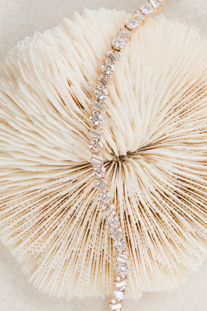 14kMoissionteStoneLaurenMeerCollection The Heather- mixed stone tennis bracelet