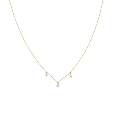 Floating 3 Stone Necklace