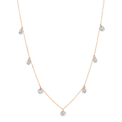 Floating 7 Stone Necklace