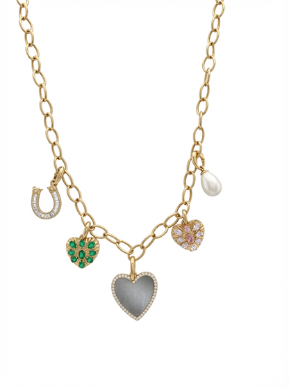 Fluted Heart Charm