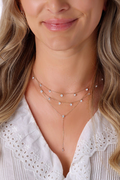 Floating 7 Stone Necklace