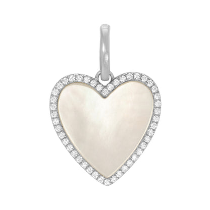 Mother of Pearl Heart Charm