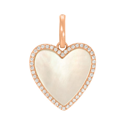 Mother of Pearl Heart Charm