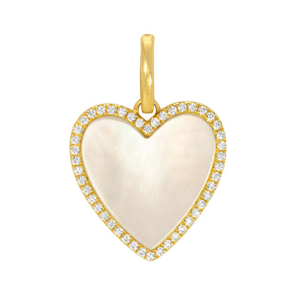 Mother of Pearl Heart Charm