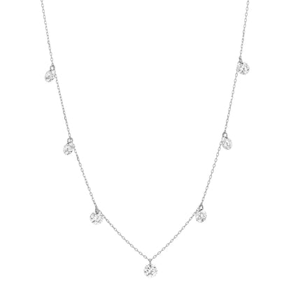 Floating 7 Stone Necklace