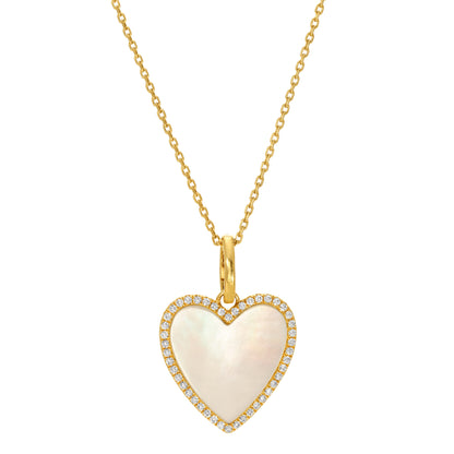Mother of Pearl Heart Charm